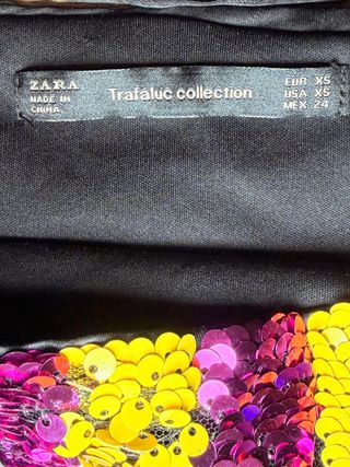 Top lentejuelas ZARA Trafaluc multicolor XS