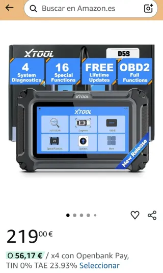 Escáner Xtool D5S OBD2