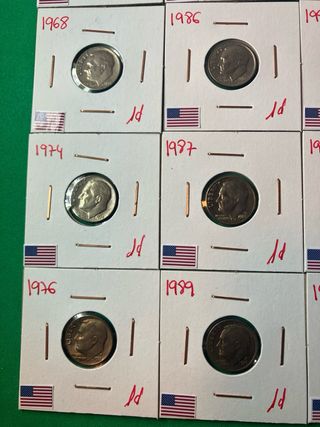 L#583 ESCOGIDO LOTE DE "ONE DIME" EEUU