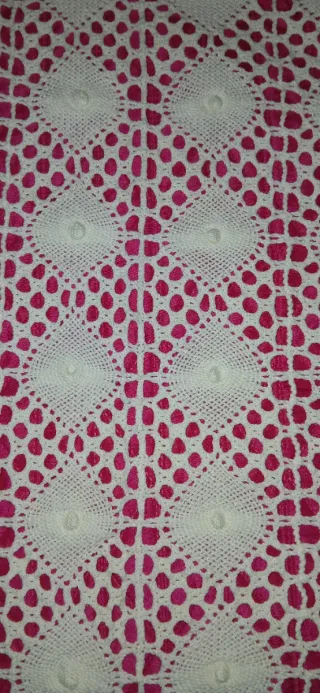 Copriletto uncinetto bianco