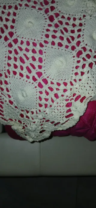 Copriletto uncinetto bianco