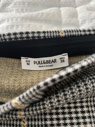 Falda cuadros Pull&Bear beige y negro
