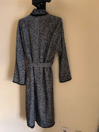 Gabardina Mango Negra y Gris Nueva