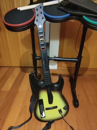Guitarra e Bateria Guitar Hero Wii
