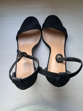 Sandalias de tacón negras