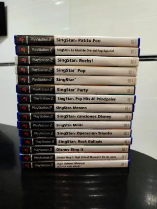 Lote SingStar: juegos + micros. PlayStation 2.