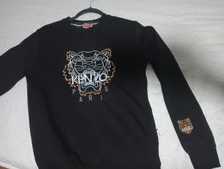 Sudadera Kenzo Negra con Tigre Bordado Talla 13/14