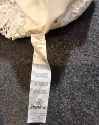 Vestido de encaje blanco talla XL