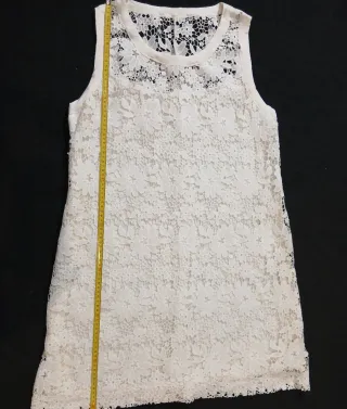 Vestido de encaje blanco talla XL