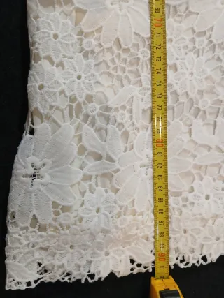 Vestido de encaje blanco talla XL