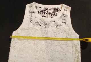 Vestido de encaje blanco talla XL
