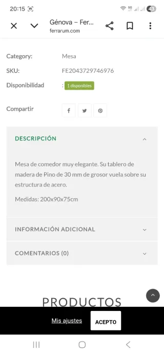 Mesa de Comedor/Oficina. Diseño exclusivo. Flotant