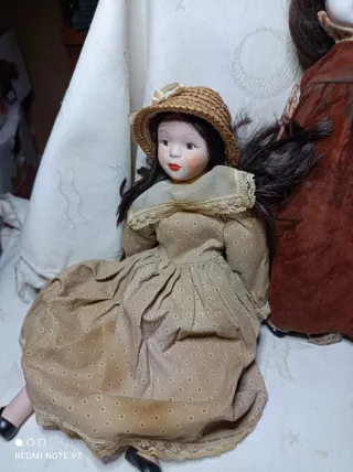 Lote de 3 muñecas de porcelana antiguas