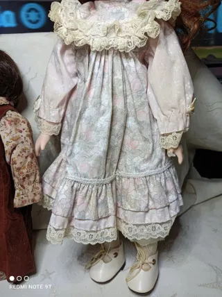 Lote de 3 muñecas de porcelana antiguas