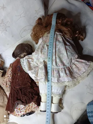 Lote de 3 muñecas de porcelana antiguas