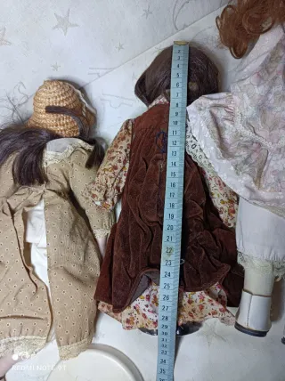 Lote de 3 muñecas de porcelana antiguas