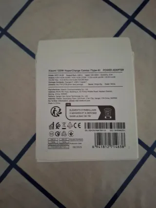 Cargador Xiaomi 120W ORIGINAL XIAOMI