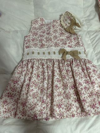 Vestido niña T5 y diadema a juego