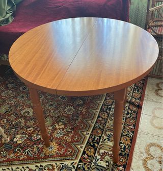 Mesa camilla extensible redonda 80cm