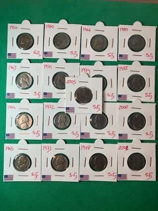 L#584 SELECTO LOTE DE "5 CENTAVOS" EEUU