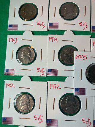 L#584 SELECTO LOTE DE "5 CENTAVOS" EEUU