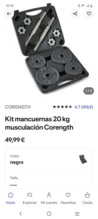 Set Mancuernas Maletín Pesas Ajustables