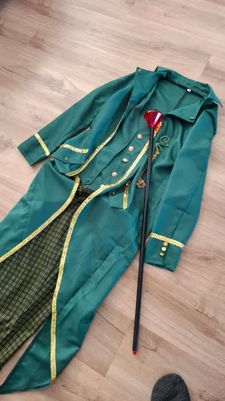 Disfraz Mago Oz Verde y Dorado Talla M