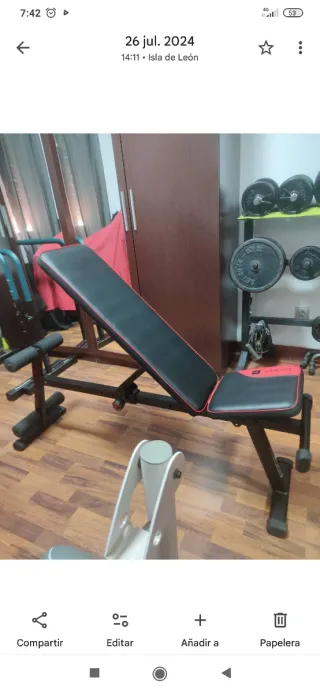 Banco de pesas ajustable