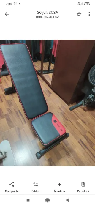 Banco de pesas ajustable