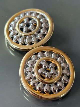 Orecchini vintage anni '80/'90 oro e argento