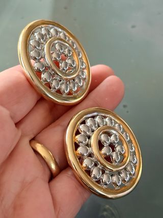Orecchini vintage anni '80/'90 oro e argento