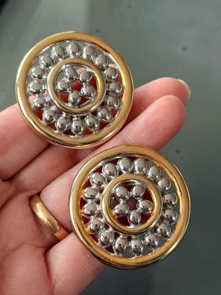 Orecchini vintage anni '80/'90 oro e argento