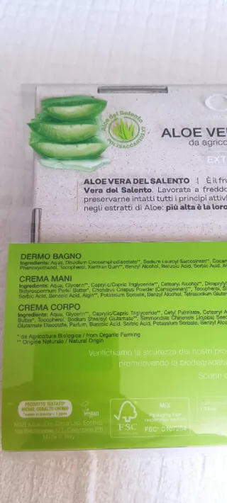 Set Omia Aloe Vera Bagno, Mani, Corpo