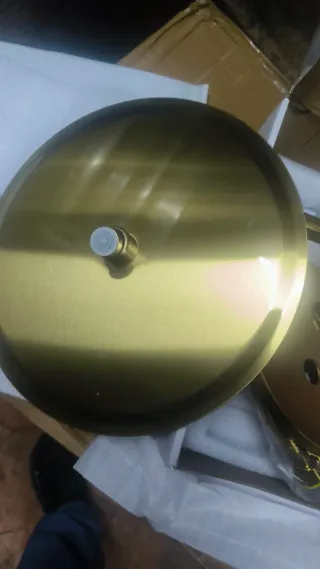 Chuveiro Teto Dourado Escovado Ø 30cm