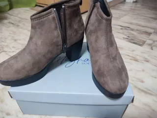 Botines Meghan Soft Marrones Tacon