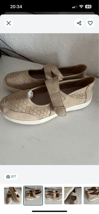 Zapatos planos cómodos beige talla 39