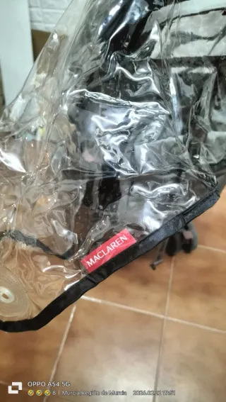 Cochecito Maclaren rosa y gris