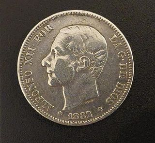 2 PTS Plata Alfonso XII 1882/82 MS M
