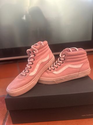 Zapatillas Vans Altas Rosas