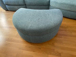 Sofá Natuzzi Brivido 3 plazas tela azul hidrófuga