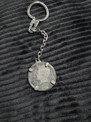 Llavero Moneda Kennedy 1964 Plata