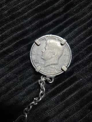 Llavero Moneda Kennedy 1964 Plata