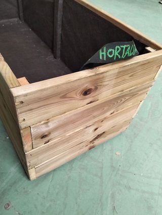 Jardinera de madera Ghio 120X45X40 marrón