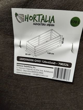 Jardinera de madera Ghio 120X45X40 marrón