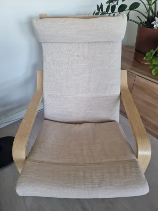Sillón Mecedora Madera Ikea Beige