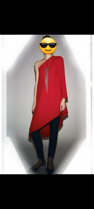 Vestido asimétrico  Zara