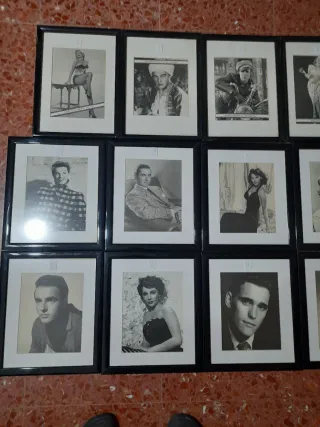 Quadri con foto di attori e attrici d'epoca