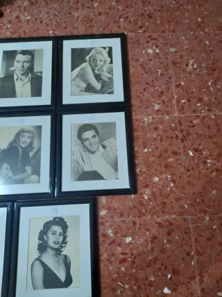 Quadri con foto di attori e attrici d'epoca