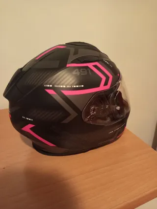 Casco Scorpion Negro y Rosa