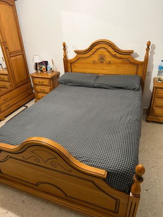 Cama clásica 135x190 madera